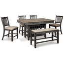  Signature Design by Ashley Tyler Creek D736D8 6 pc Counter Height Dining Set IMAGE 2