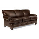  Flexsteel Bay Bridge Stationary Leather Sofa B3791-31-740-70 IMAGE 2