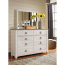  Signature Design by Ashley Willowton 6-Drawer Dresser with Mirror B267-31/B267-36 IMAGE 2