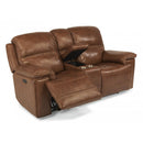  Flexsteel Fenwick Power Reclining Leather Loveseat with Console 1659-64PH-204-72 IMAGE 2