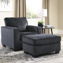 Manufacturer Color_Slate -- Signature Design by Ashley Altari Fabric Ottoman IMAGE 3