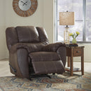  Manufacturer Color_Walnut  -- Signature Design by Ashley McGann Rocker Leather Look Recliner IMAGE 4