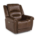  Flexsteel Oscar Power Leather Match Recliner 1591-50PH 375-72 IMAGE 2