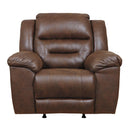  Manufacturer Color_Chocolate  Motion Type_Manual  -- Stoneland Rocker Leather Look Recliner IMAGE 1