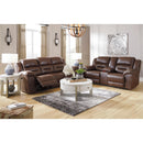  Manufacturer Color_Chocolate  Motion Type_Power Recline  -- Signature Design by Ashley Stoneland Reclining Leather Look Sofa IMAGE 8