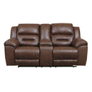  Manufacturer Color_Chocolate  Motion Type_Reclining  -- Stoneland 3990494 Double Reclining Loveseat with Console IMAGE 1