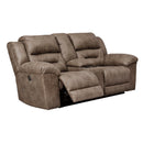  Manufacturer Color_Fossil  Motion Type_Power Recline  -- Stoneland 3990596 Double Reclining Power Loveseat with Console IMAGE 2