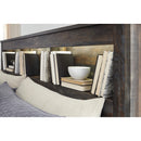  Size_Queen  -- Signature Design by Ashley Drystan Bookcase Bed with Storage IMAGE 4