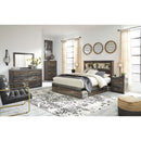  Size_Queen  -- Signature Design by Ashley Drystan Bookcase Bed with Storage IMAGE 6