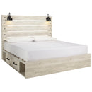  Size_King  -- Cambeck B192B19 King Panel Bed with 2 Storage Drawers IMAGE 1