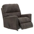  Manufacturer Color_Smoke  -- Signature Design by Ashley Navi Rocker Leather Look Recliner IMAGE 2