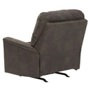  Manufacturer Color_Smoke  -- Signature Design by Ashley Navi Rocker Leather Look Recliner IMAGE 6