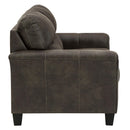  Manufacturer Color_Smoke  -- Signature Design by Ashley Navi Stationary Leather Look Loveseat IMAGE 3