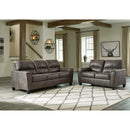  Manufacturer Color_Smoke  -- Signature Design by Ashley Navi Stationary Leather Look Loveseat IMAGE 6