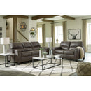  Manufacturer Color_Smoke  -- Signature Design by Ashley Navi Stationary Leather Look Loveseat IMAGE 7