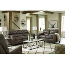 Manufacturer Color_Smoke  -- Signature Design by Ashley Navi Stationary Leather Look Loveseat IMAGE 8