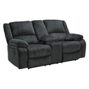  Motion Type_Reclining  -- Signature Design by Ashley Draycoll Reclining Fabric Loveseat with Console IMAGE 2