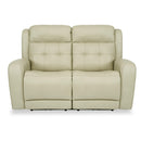  Flexsteel Grant 1480-60PH Power Reclining Loveseat with Power Headrests - Ivory IMAGE 1
