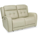  Flexsteel Grant 1480-60PH Power Reclining Loveseat with Power Headrests - Ivory IMAGE 2