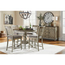  Flexsteel Round Plymouth Counter Height Dining Table with Pedestal Base W1147-836 IMAGE 6