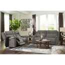  Manufacturer Color_Slate  -- Signature Design by Ashley Next Gen DuraPella Power Reclining Leather Look Loveseat with Console IMAGE 12