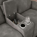 Manufacturer Color_Slate  -- Signature Design by Ashley Next Gen DuraPella Power Reclining Leather Look Loveseat with Console IMAGE 7