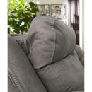  Manufacturer Color_Slate  -- Signature Design by Ashley Next Gen DuraPella Power Reclining Leather Look Loveseat with Console IMAGE 8