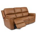  Flexsteel Henry 1041-62PH Power Reclining Sofa w/ PHRs & Lumbar - Russet IMAGE 3