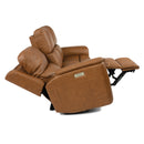  Flexsteel Henry 1041-62PH Power Reclining Sofa w/ PHRs & Lumbar - Russet IMAGE 4