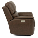  Flexsteel Henry 1041-50PH Power Recliner with Power Headrest & Lumber - Hickory IMAGE 5