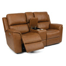  Flexsteel Henry 1041-64PH Power Reclining Console Loveseat w/ PHRs & Lumbar - Russet IMAGE 3
