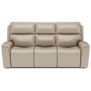  Flexsteel Jarvis 1828-62PH Power Reclining Sofa with Power Headrests - Parchment IMAGE 1