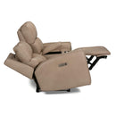  Flexsteel Jarvis 1828-64PH Power Reclining Loveseat with Console and Power Headrests - Parchment IMAGE 4