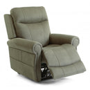  Flexsteel Stewart 1918-55PH Pwr Lift Recliner w/ Pwr Headrest & Lumbar - Mossy Grey IMAGE 3