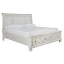  Size_Queen  -- Signature Design by Ashley Robbinsdale Sleigh Bed with Storage IMAGE 1