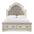  Size_Queen  -- Signature Design by Ashley Realyn Upholstered Platform Bed with Storage IMAGE 2