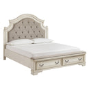  Size_King  -- Realyn B743B20 King Upholstered Storage Bed IMAGE 1