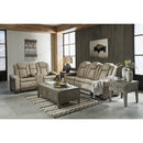  Manufacturer Color_Sand  -- Signature Design by Ashley Next Gen DuraPella Power Reclining Leather Look Loveseat with Console IMAGE 13