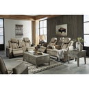  Manufacturer Color_Sand  -- Signature Design by Ashley Next Gen DuraPella Power Reclining Leather Look Loveseat with Console IMAGE 17