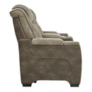  Manufacturer Color_Sand  -- Signature Design by Ashley Next Gen DuraPella Power Reclining Leather Look Loveseat with Console IMAGE 3
