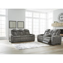  Manufacturer Color_Slate  -- Next-Gen DuraPella 2200418 Power Reclining Loveseat with Console and Adjustable Headrest IMAGE 10