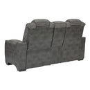  Manufacturer Color_Slate  -- Next-Gen DuraPella 2200418 Power Reclining Loveseat with Console and Adjustable Headrest IMAGE 4