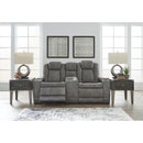  Manufacturer Color_Slate  -- Next-Gen DuraPella 2200418 Power Reclining Loveseat with Console and Adjustable Headrest IMAGE 5