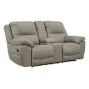  Motion Type_Reclining  -- Signature Design by Ashley Next Gen Gaucho Reclining Leather Look Loveseat with Console IMAGE 1