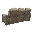  Manufacturer Color_Sand  -- Signature Design by Ashley Next Gen DuraPella Power Reclining Leather Look Sofa IMAGE 4