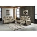  Manufacturer Color_Sand  -- Signature Design by Ashley Next Gen DuraPella Power Reclining Leather Look Sofa IMAGE 6