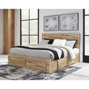  Size_Queen  -- Hyanna B1050B8 Queen Panel Storage Bed with 2 Under Bed Storage Drawers IMAGE 5