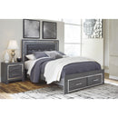  Size_Queen  -- Signature Design by Ashley Lodanna Upholstered Panel Bed with Storage IMAGE 1