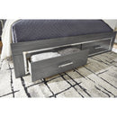  Size_Queen  -- Signature Design by Ashley Lodanna Upholstered Panel Bed with Storage IMAGE 3