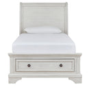  Signature Design by Ashley Robbinsdale B742B12 Twin Sleigh Storage Bed IMAGE 2